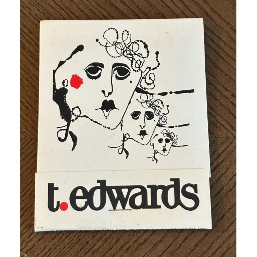 Vintage t. edwards 21 Unstruck Matches Oversized Matchbook